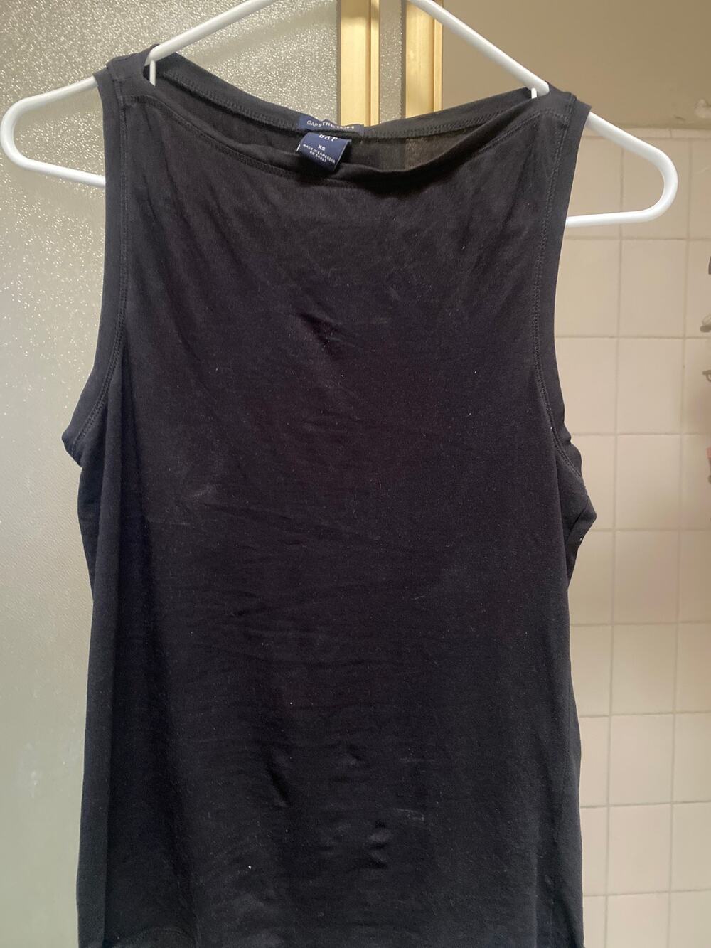 Vintage gap black cotton stretch made in Cambodia xstank top 2000 y2k
